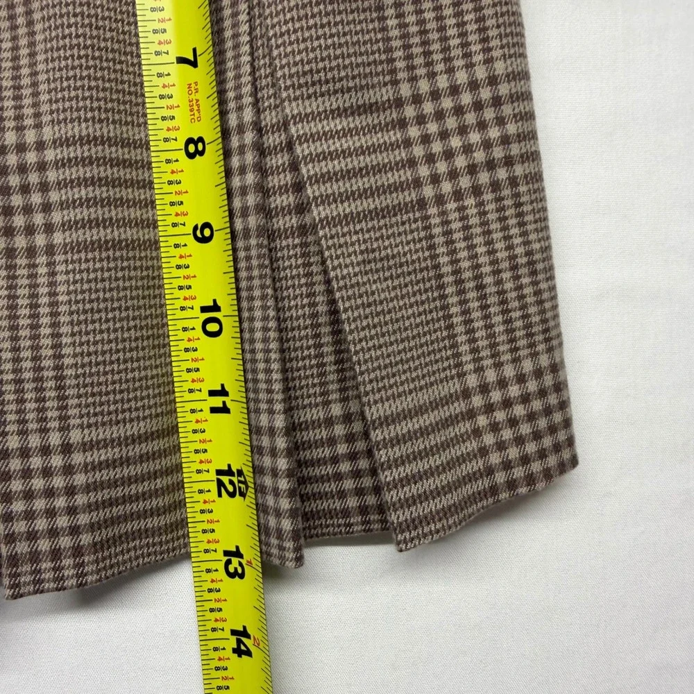 Hollister Plaid Pleated Mini Skort Brown Academia Y2K Preppy Size M - Picture 8 of 8
